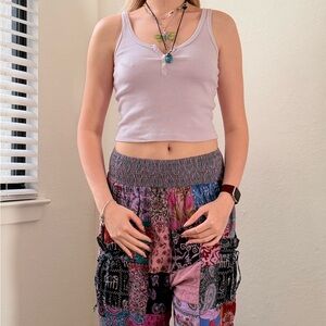 Brandy Melville Pink Striped Tank Top